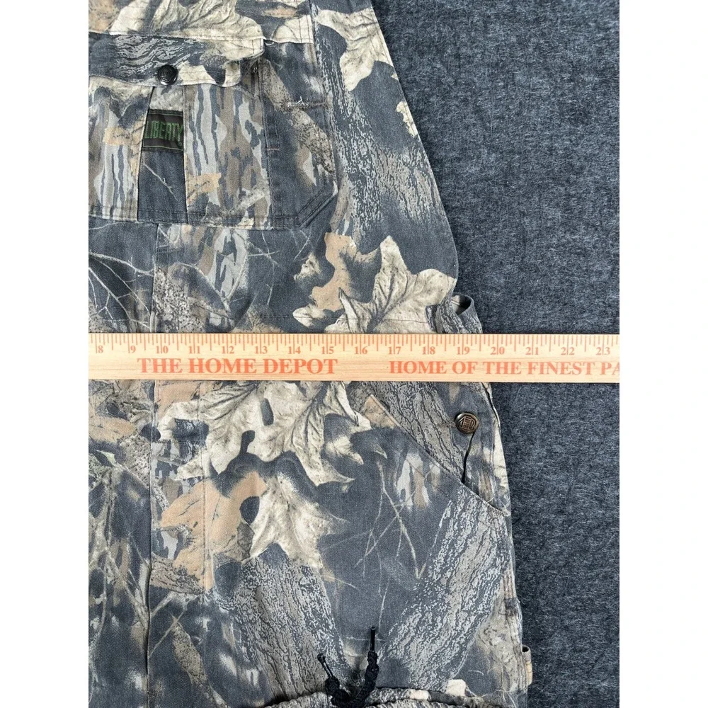 Liberty Carpenter Bib Overalls Mens 40 Green Camo Mossy Oak Break Up Hunting